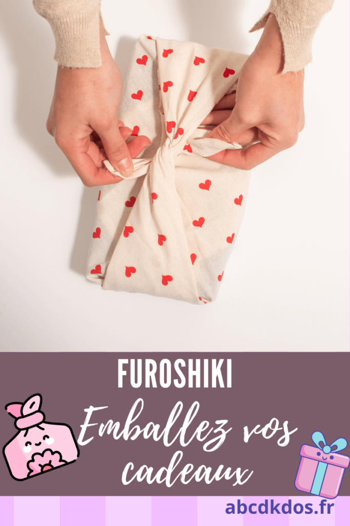 l'art d'emballer un cadeau, le furoshiki, idée cadeau, réutilisable,  durable et écologique, fini le papier ou le plastique.