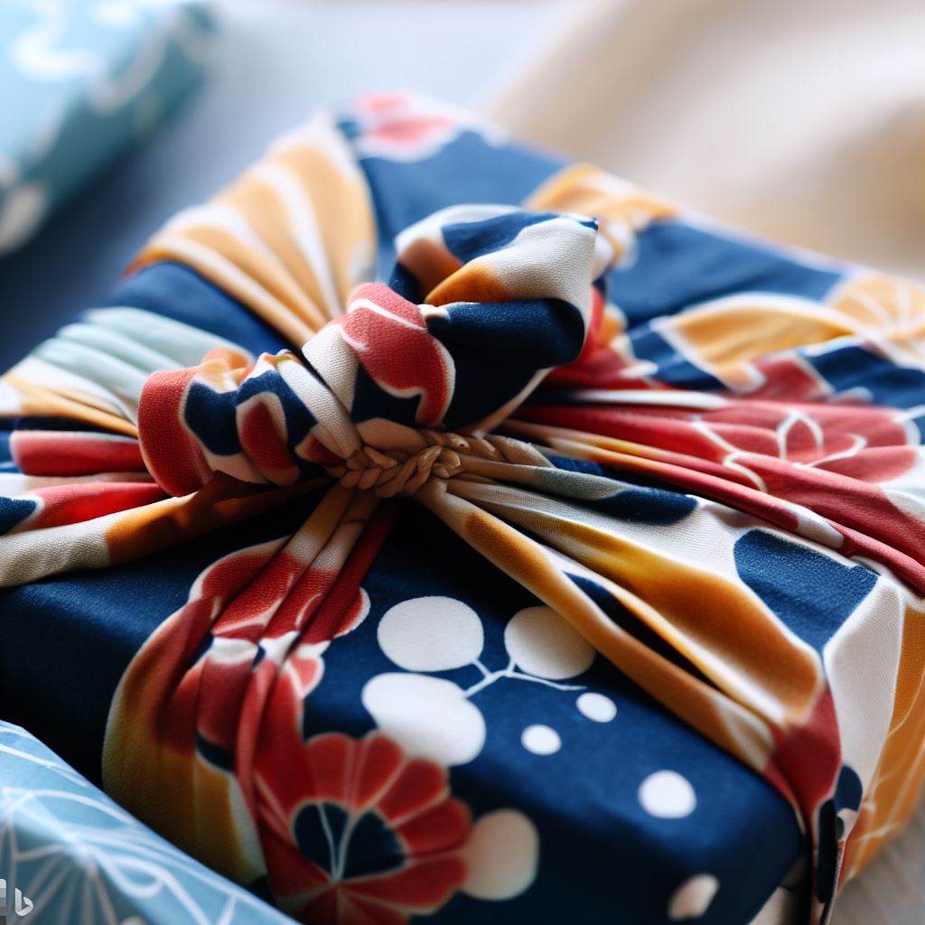furoshiki, l'art d'emballer un cadeau DIY, idée cadeau mon avis, image de furoshiki © Image créée par Bing . https://www.bing.com/ 
