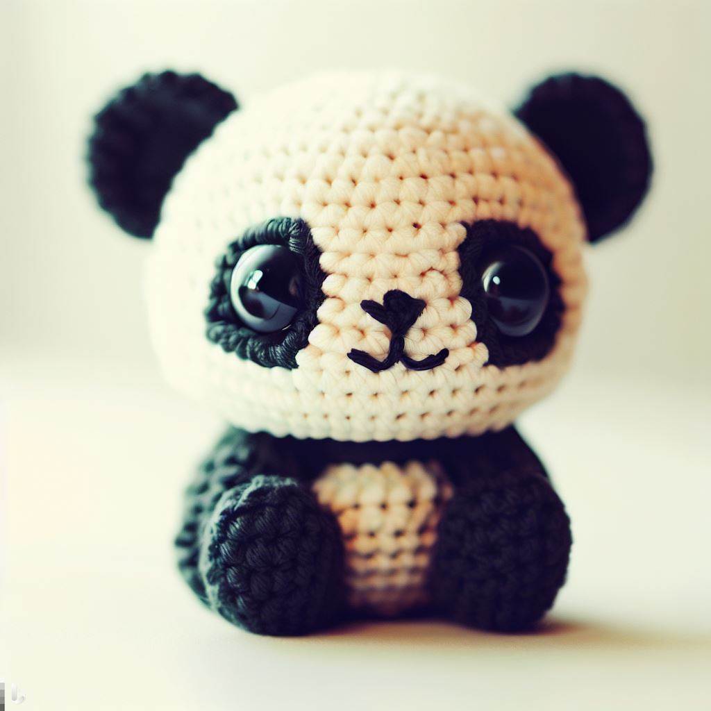 panda mignon au crochet © Image créée par Bing . https://www.bing.com/ 