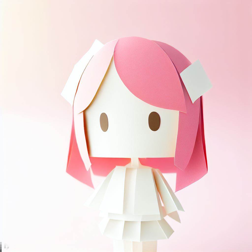 paper craft, une poupée idée cadeau venu du japon © Image créée par Bing . https://www.bing.com/ 