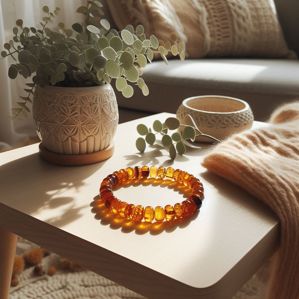 bracelet ambre porte bonheur © Image créée par Bing . https://www.bing.com/ 