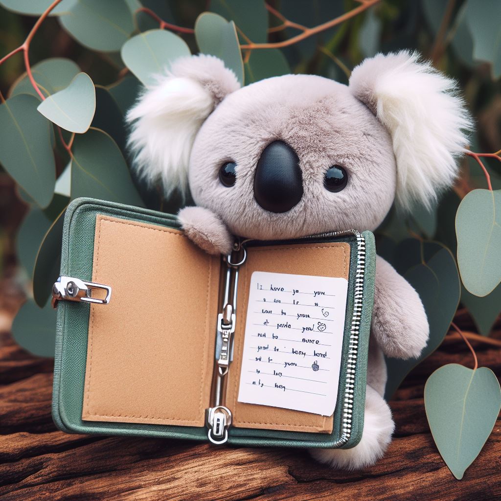 porte carnet koala peluche © Image créée par Bing . https://www.bing.com/ 