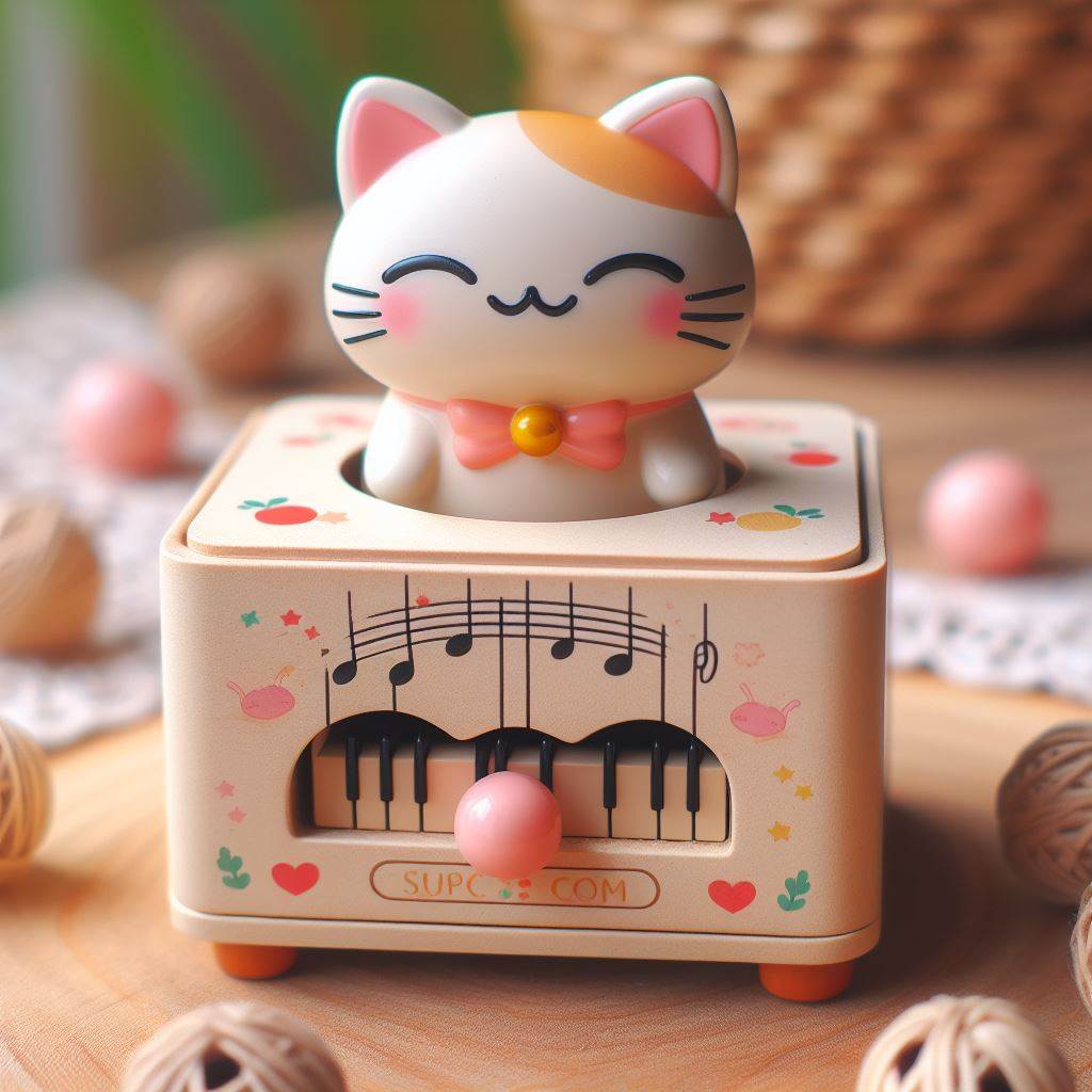 boite a musique chat mignon kawaii idée cadeau pour ceux qui aiment les chats © Image créée par Bing . https://www.bing.com/ 