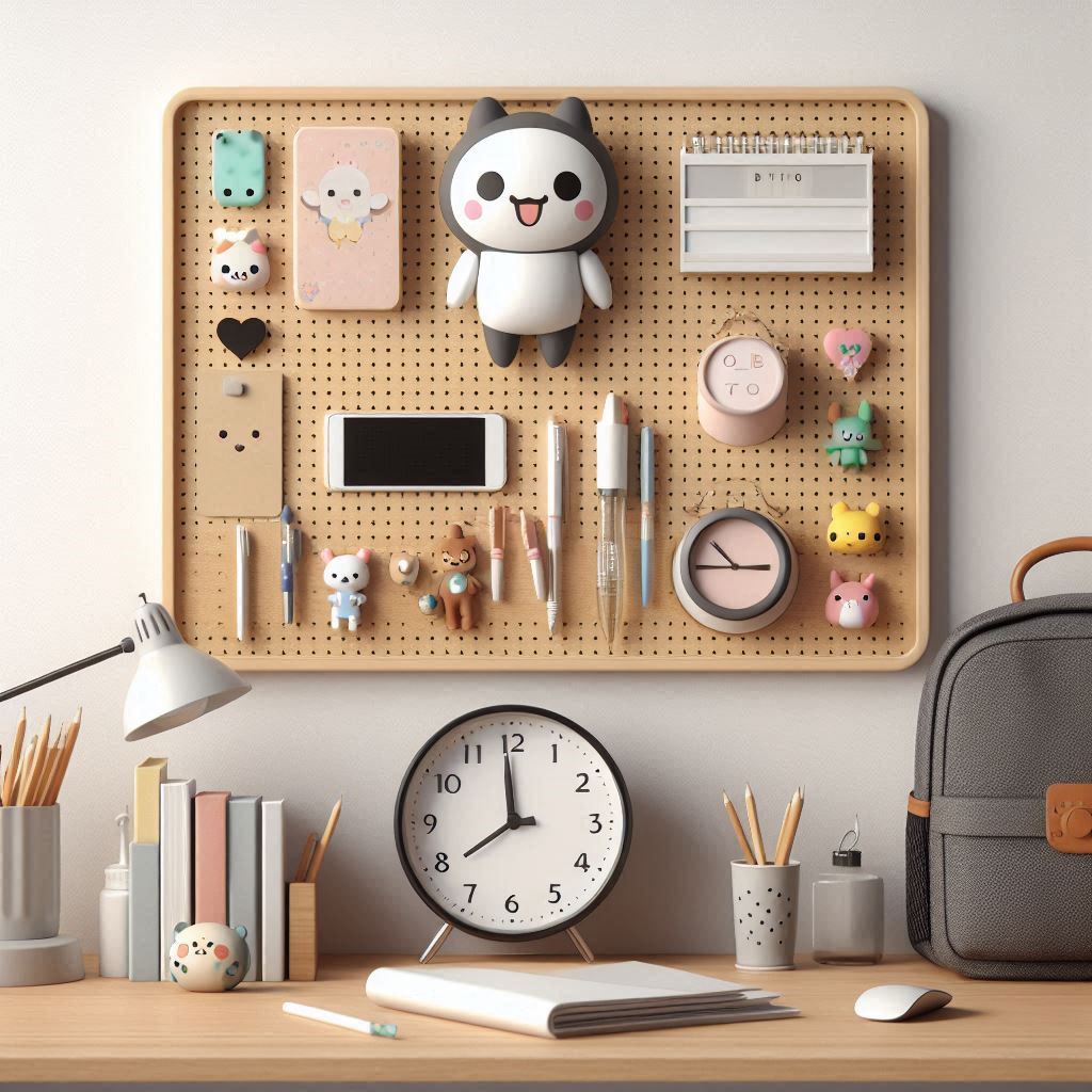 panneau mural de rangement, utiliser un pegboard pour sa chambre ou son bureau